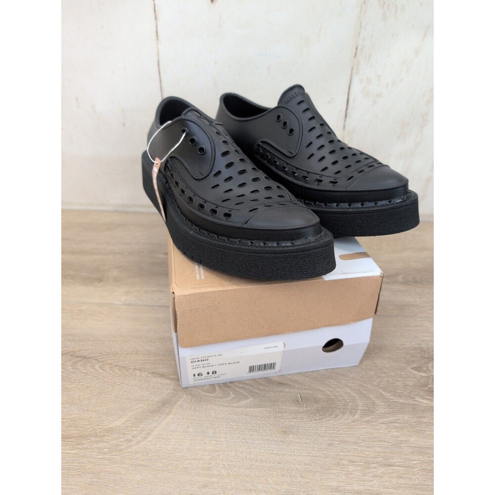 George Cox x Native Shoes Platform Diano Unisex Womens 8 Mens 6 Black Rubber New